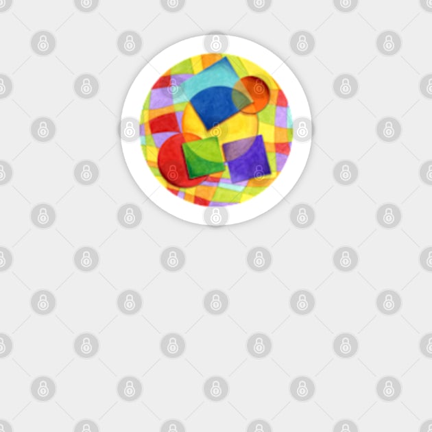 Candy Rainbow Geometric Plaid Sticker by PatriciaSheaArt